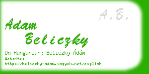 adam beliczky business card
