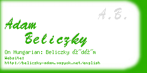 adam beliczky business card